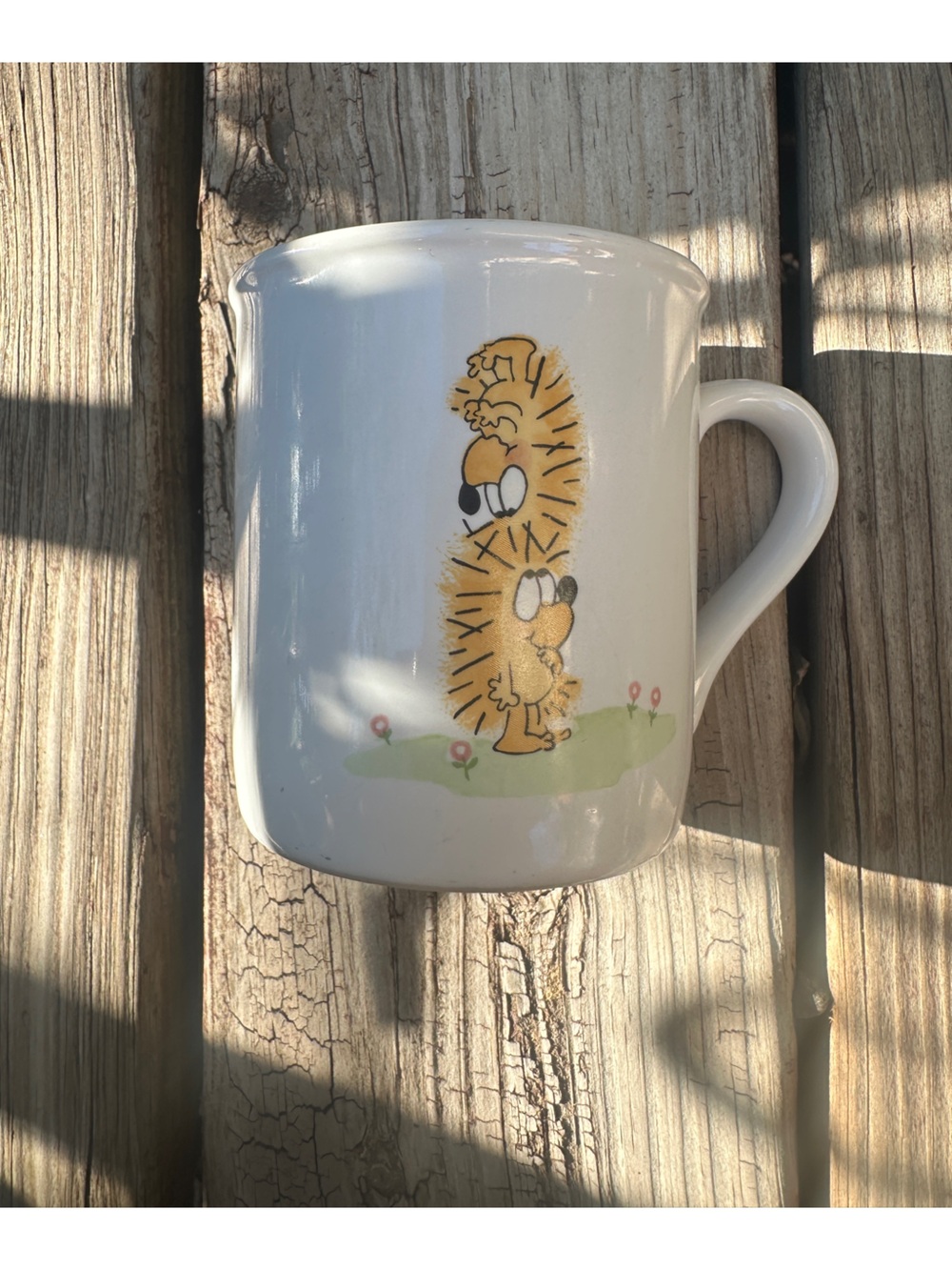 Vintage 1985 Hallmark Rim Shots Porcupine Let’s stick Humor Coffee Mug 3.5" X 4